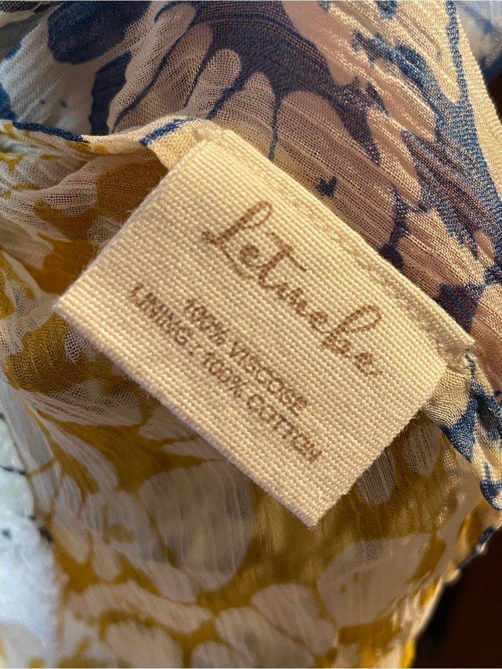 Anthropologie Let Me Be Floral Patchwork Blouse Medium Crochet Boho Cottagecore - Picture 5 of 5